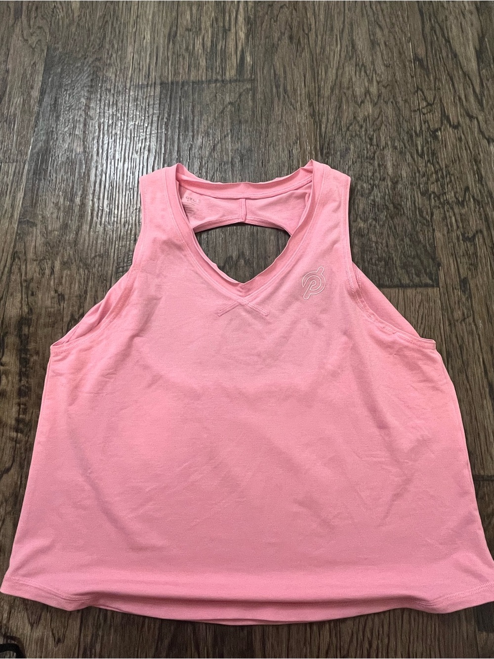 Peloton Light Pink Racerback crop Top with Back Cutout